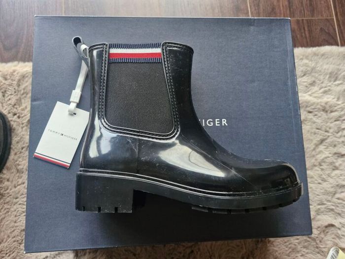 Tommy Hilfiger Signature Elastic Cleat Rain Boots Black s. 4/37