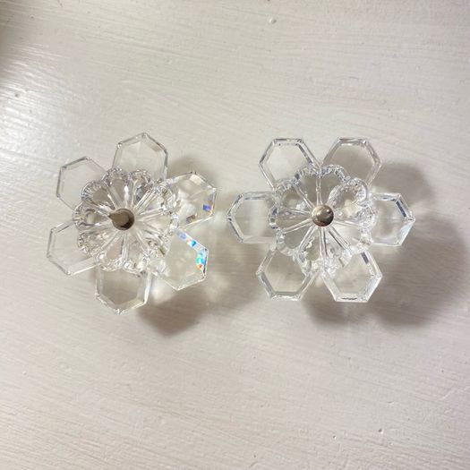 Vintage Swarovski Silver Crystal 101 Snowflake Candleholder Pair Retired 010090