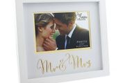 Always and Forever MR AND MRS Gold Words Wedding Photo Frame