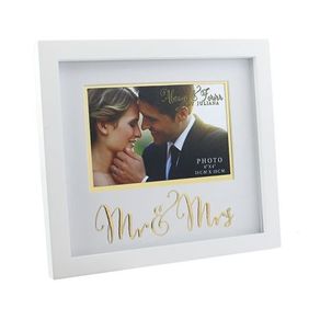 Always and Forever MR AND MRS Gold Words Wedding Photo Frame