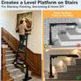 Foldable Ladder Levelers for Stairs Heavy Duty Ladder Extender Adjustable Stair Platform with Non Slip Mat Fits Ladders with Feet Spacing for Safe Height Adjustment Image 4