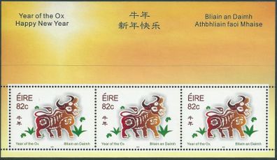 2009 Ireland Chinese New Year Year of the Ox Commemorative Stamps Miniature Sheet Mint Never Hinged (MNH)
