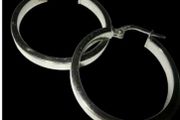 Vintage 9ct White Gold Hallmarked Hoop Earrings