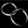 Vintage 9ct White Gold Hallmarked Hoop Earrings Image 5
