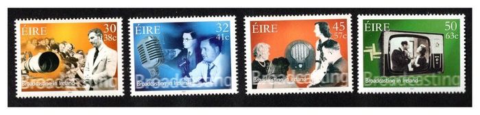 2001 Ireland Broadcasting in Ireland Commemorative Stamps Mint Never Hinged (MNH)