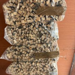 kindling fresh bags 2.50 just made bone dry very neat equal kiln dried timber straight from a sawmill