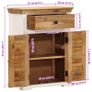 Sideboard White and Brown 55x30x73 cm Image 9