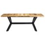Dining Table 200x100x75 cm Solid Mango Wood Image 3