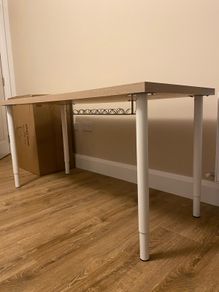 ikea desk 140x60 adjustable legs cable organizer