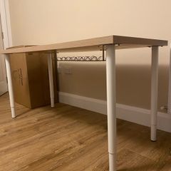 ikea desk 140x60 adjustable legs cable organizer