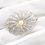 925 Vintage Sterling Silver Filigree Brooch Image 5