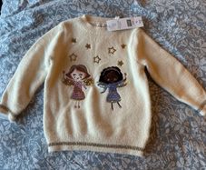 BNWT adorable jumper for a girl, with sequin fairies, 2-4 years, 98-104cm