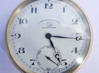 Vintage Chronometre Election Gold Plated Pocket Watch Mechanical  Retro Vintage, the watch works well and keeps time
