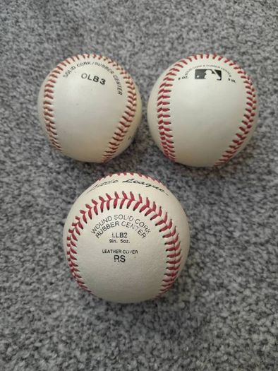 3 genuine Rawlings official baseballs. Official league, little league, baseball, USA, sport, MLB.