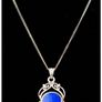 Sterling Silver Filigree Llapis Lazuli Pendant Necklace Image 2