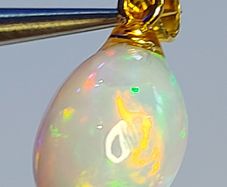 Ethiopian Fire Opal Pendant 2.93ct on Goldplated S925 Silver