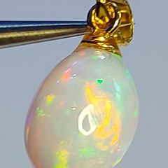 Ethiopian Fire Opal Pendant 2.93ct on Goldplated S925 Silver
