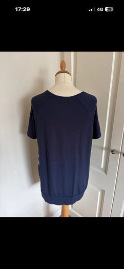 Habella size 16 navy grey top