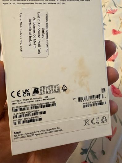 iPhone 13 Midnight (Black) 128GB Very Good Condition Sim Unlocked