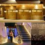 Icicle Lights Outdoor, 46ft 480 LED Window Curtain Lights Mains Powered Warm White 8 Modes Waterproof Christmas Fairy String Lights for Garden Xmas Party Outside Decorations, White Cable Image 6