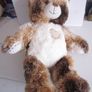 Build a Bear Champ Brown Calico Bear Heart Patch Plush Toy Image 2