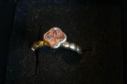 Amethyst Sterling silver ring, Spinning branded