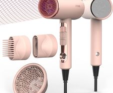 NEW SALE | 2200W Hair Dryer with Diffuser Brush Nozzle Ionic Blow Dryer Powerful Baby Pink