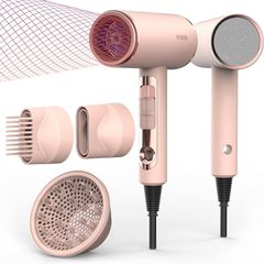 NEW SALE | 2200W Hair Dryer with Diffuser Brush Nozzle Ionic Blow Dryer Powerful Baby Pink