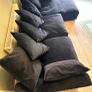 Black DFS corner sofa Image 3