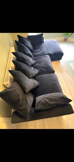 Black DFS corner sofa