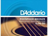 Acoustic Guitar Strings D'Addario 3 sets 12-53 EJ16-3D Phosphor Bronze