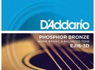 main image for ad Acoustic Guitar Strings D'Addario 3 sets 12-53 EJ16-3D Phosphor Bronze