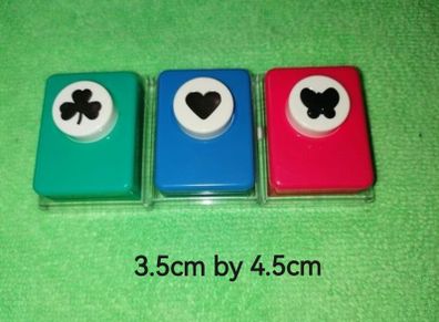 Metal, Paper Punches (Butterfly, Heart, Shamrock, Snowman)
