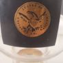 Fabulous Rare Set of Three Vintage Retro MCM Goblet Shaped Beer Glasses by CERA Glass in the Black and 22Carat Gold US Presidential Coin Pattern #P28 Circa 1960's Image 3