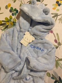 Brand new 'Conor' Embroidered blue dressing gown