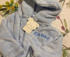 Brand new 'Conor' Embroidered blue dressing gown