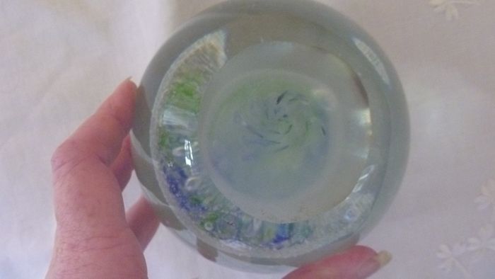 Glass Jellyfish Paperweight