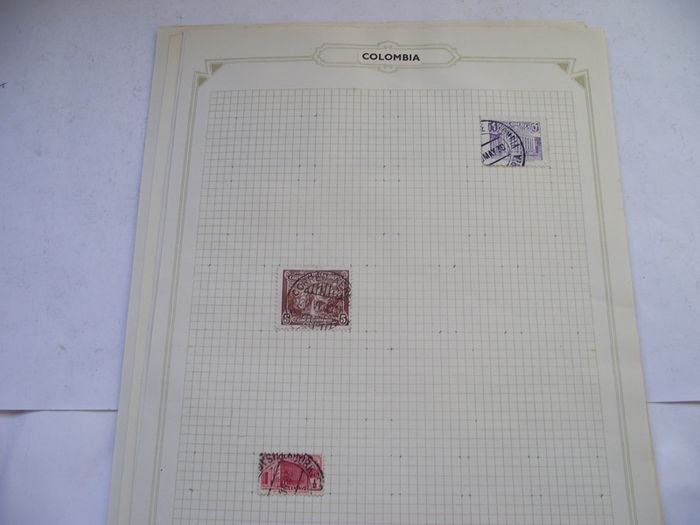 A Collection of Stamps from Central and South Americas on Loose Pages