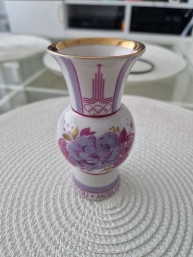vintage ussr olympic vase 1980