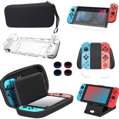 Case Compatible with Nintendo Switch,14 in 1 Case & Accessories Kit ,Comes Carrying Case , Screen Protector, Joy-Con Controller Case, Thumb Grip Caps, Adjustable Stand, Portable Strap (FREE POSTAGE)