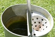 Vintage Galvanized Mop Bucket Garden Planter
