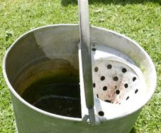 Vintage Galvanized Mop Bucket Garden Planter