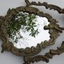 Vintage ornate brass dressing table mirror Image 5