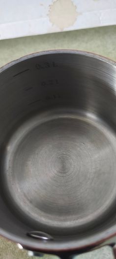 C CROFTON 20 / 16 stainless steel copper plated saucepan featuring internal volume measurement markings. .0.3 L.