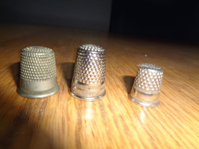 Metal Sewing Thimbles x 3 for Sale