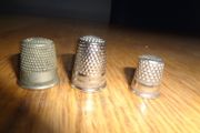 Metal Sewing Thimbles x 3 for Sale