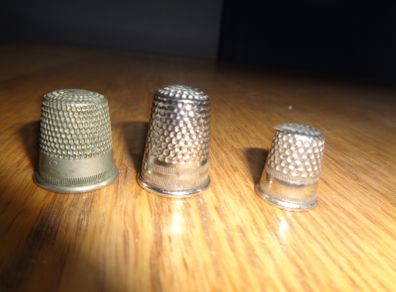 Metal Sewing Thimbles x 3 for Sale