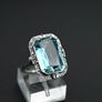 Stunning Antique Art Deco Aquamarine Ring Image 10