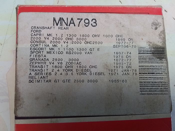 Ford Rear Crankshaft Seal.