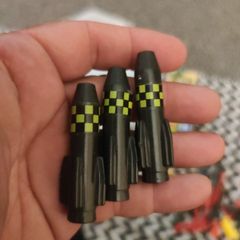 GI Joe Cobra Rattler LONG MISSILE BACK bomb half original 1984 gray ion part